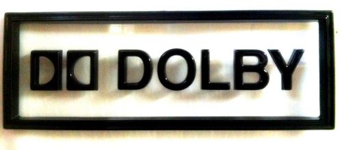 Snap Lok Movie Theater Marquee Sign &#034;DOLBY&#034; Black Letters/Trim on Clear 2014