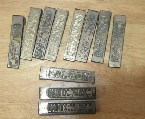 Vintage Warnock Lock Quoins - 5 pair and one extra - nice color