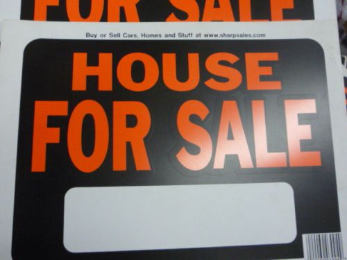 4 orange and black house for sale sign