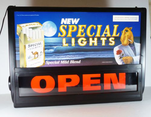 2 Bulb Florescent OPEN and CLOSED Joe Camel Special Lighted Sign