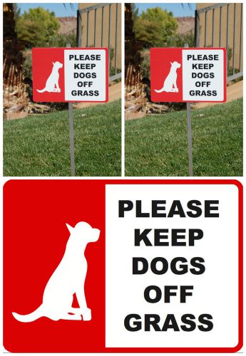 2 Total New Keep Dogs Off Grass Sign No Poop Lawn Prevention Signs Home Business