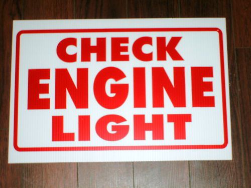 Auto Repair Shop Sign: Check Engine Light