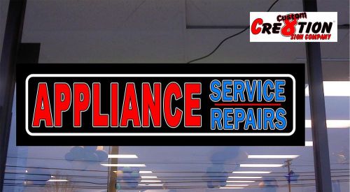 Light box led- appliance repairs - neon/banner alternative- 46&#034;x12&#034; window sign for sale