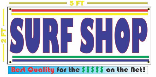 SURF SHOP Banner Sign NEW Larger Size with Retro Vintage Colors Board