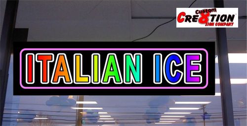 LED Light Box Sign - ITALIAN ICE - 46&#034;x12&#034; Neon/Banner Alternative, Window Sign