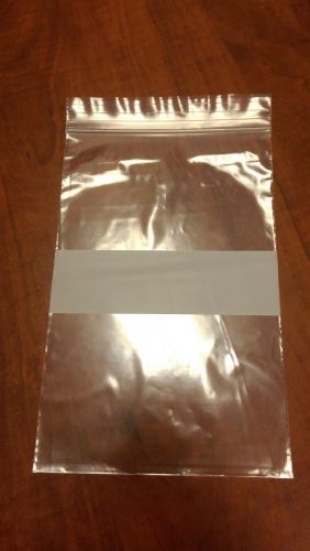 Zip lock bags with white block 6&#034; x 9&#034; box of 1,000 for sale