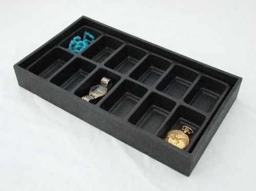 12 Slot Black Stackable Multipurpose Bead/Jewelry Tray