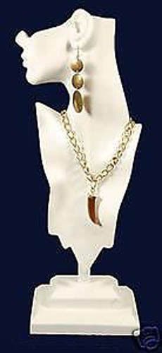 White mannequin pendant necklace displays jewelry bust for sale