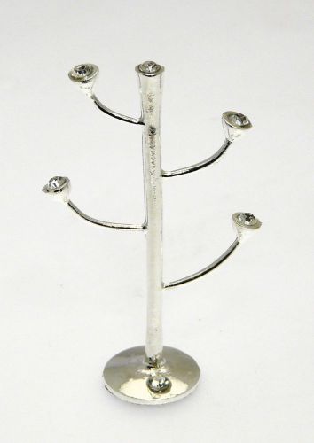 Mini Tree Design Ring Holder With Gem Effect Branches - 9cm In Height
