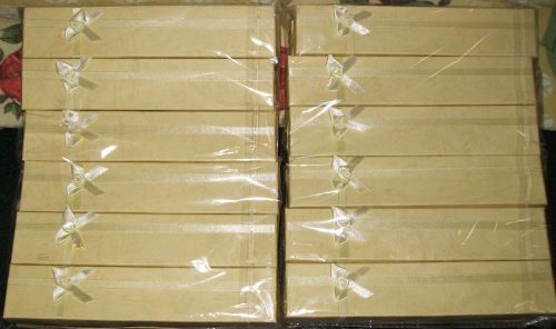 30 x long yellow cardboard gift boxes w/ribbon+bow (sealed/unsealed) 20cm for sale
