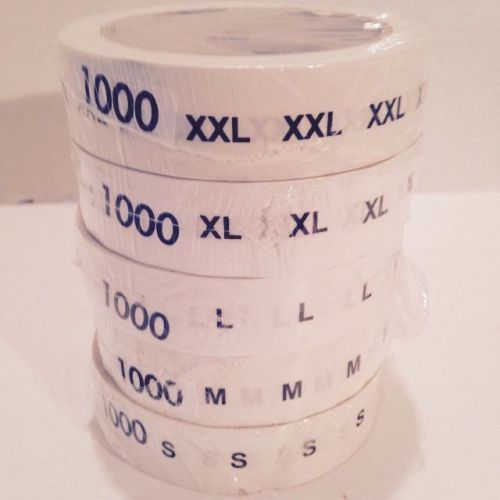 Uline Round Size Labels 1000 Ea Sz S - XXL NEW