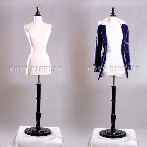 Female Mannequin Manequin Manikin Dress Form  F2/4W+BS-R02B Wood Base