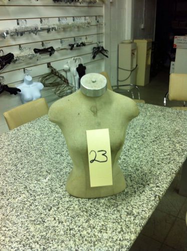 Burlap Jersey Covered Torso Form Light Grey # 23