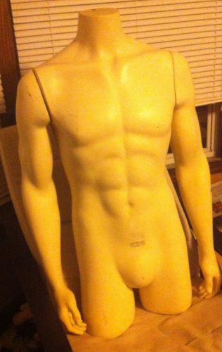 Mannequin Male Torso With Arms. 42&#034; Tall. Thighs To Neck. Detachable Arms.