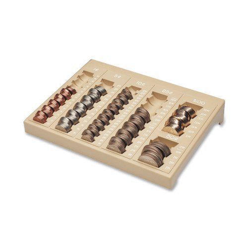 Mmf countex ii coin tray - 6 coin - plastic - sand - 1.6&#034; height (mmf221611003) for sale