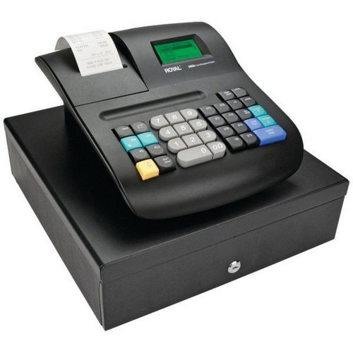 Royal 89105l 240 dx cash register - 4 clerks &amp; 4 tax rates - black for sale