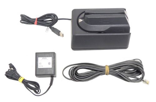 Magtek micr mini usb 3tk card/check reader &amp; power supply 22533007 / warranty for sale