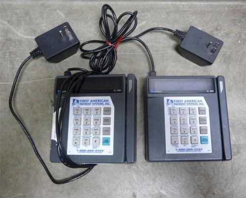 *For Parts* Lot of 2 Verifone XL300 Credit Card Terminal Reader with AC Adapter
