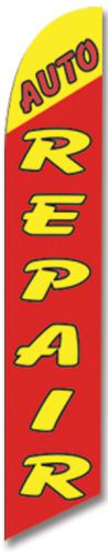 Auto Repair Windless Full Sleeve SWOOPER FLAG SIGN Super BANNER /pole/spike