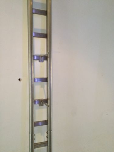 Retail display ladder wall-mount with hooks