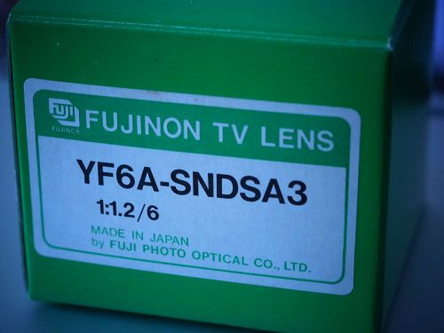 Fujinon 1.2/ 6mm YF6A - SNDSA3 CCTV Machine Vision Security Lens NOS