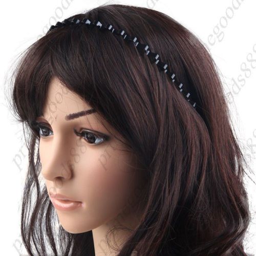 5mm unisex simple style flexible slim wavy hair band hairband hair clip for girl for sale