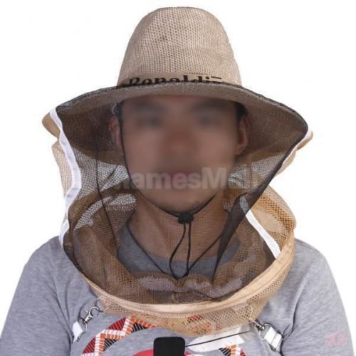 2x beekeeping beekeeper cowboy hat mosquito bee insect net veil head protector for sale