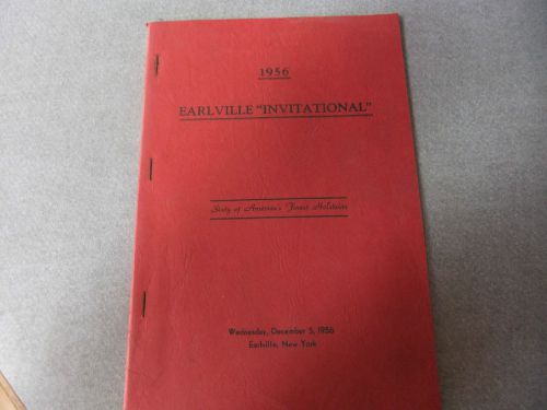1956 Earville NY Invitational Holstein Cow Auction Sale Booklet Austin Backus