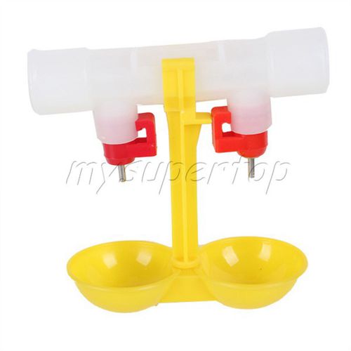 3pcs chicken duck ball valve water feeder dual nipples waterer drinkers for sale