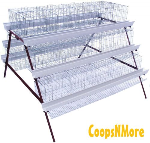 24 STALL 3 TIER A-FRAME COMMERCIAL POULTRY EGG LAYER CAGE CHICKEN BATTERY COOP