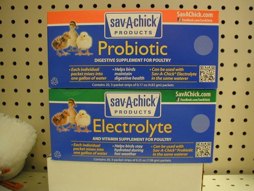 Sav-A-Chick - Probiotic and Electrolytes - 2 Boxes- 40 ( 3 pks ) Total