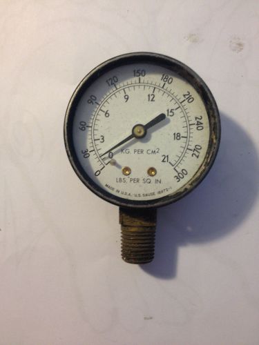 Vintage Pressure Gauge 300 PSI #18872-1 black