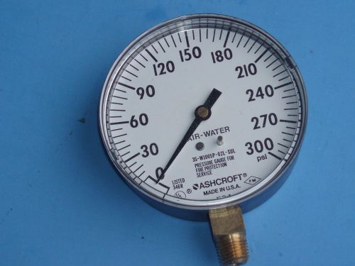 Star ashcroft gauge 02-553 35-w1005p-02l-sul air water for fire protection 0-300 for sale