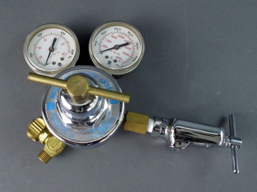 Scott speciality gases regulator - model: 2x - 0-60psi lp / 0-4000psi hp w/clamp for sale