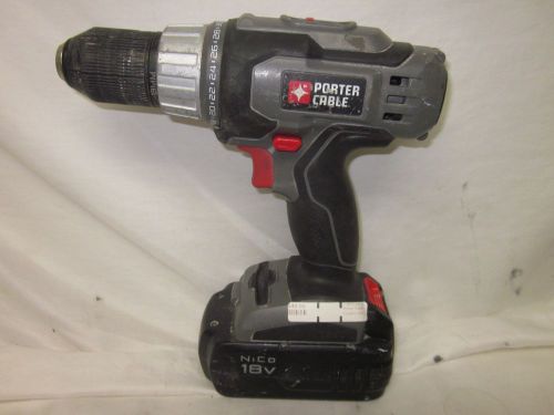 Used Porter Cable 18v Cordless Drill &amp; Battery Only  Carpentry Woodworking Auto