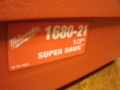 Milwaukee 1680-21 1/2&#034; Super Hawg &#034; Carrying Case&#034; Only  New