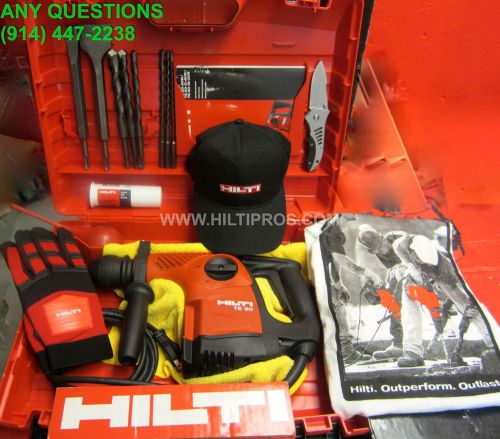 HILTI TE 30 HAMMER DRILL, PREOWNED, MINT COND. FREE BITS &amp; CHISELS, FAST SHIP