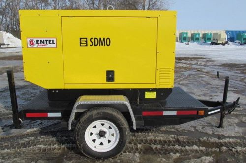 20kw sdmo / mitsubishi trailer-mounted diesel generator / genset - load tested for sale