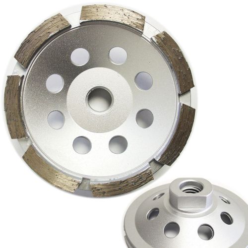 4” PREMIUM Single Row Concrete Diamond Grinding Cup Wheel 5/8&#034;-11 Thread Arbor
