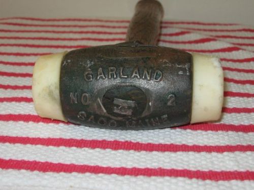 Garland no. 2 split head hammer saco, maine plastic face inserts hickory handle for sale