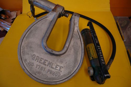 Greenlee 1731 Portable C-Frame Punch Driver with 767 Hydraulic Hand Pump