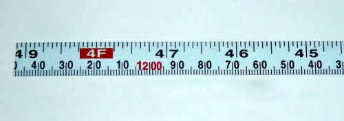 Metal Adhesive Backed Ruler - 1/2&#034; Wide X 1.2M (4FT) Long - Right - Fract/Metric