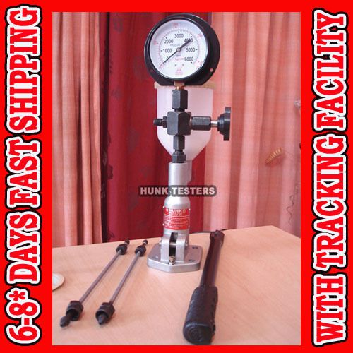 Diesel injector nozzle tester pop pressure tester dual scale bar / psi gauge  , for sale