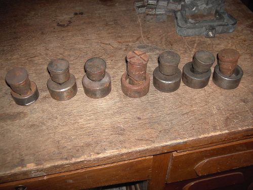 ironworker oblong Square Round punch and die sets 7pc