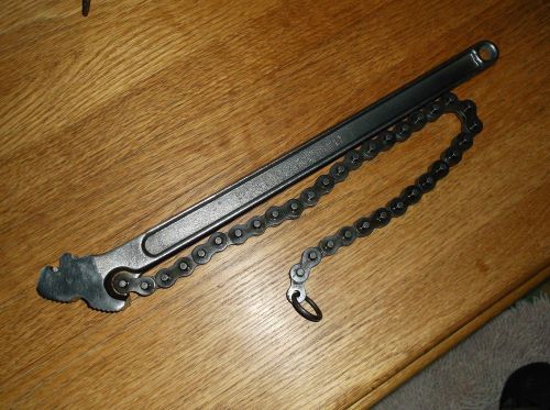 PRISTINE DIAMALLOY DIAMOND TOOL 15&#034; NO CW15 CHAIN PIPE WRENCH REVERE RACTHETING