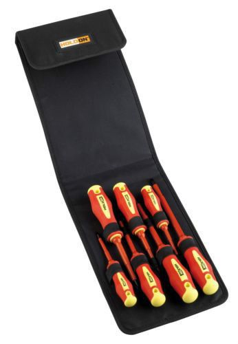 Vde 7pc vde screwdriver set in nylon wallet - professional holdon tools for sale