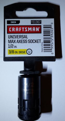 New Craftsman 3/8 in. Dr. Universal Max Axess1/2 in Socket # 31367