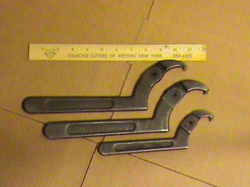 ADJUSTABLE SPANNER WRENCH SET, ARMSTRONG  PIN &amp; HOOK (3) Pcs.