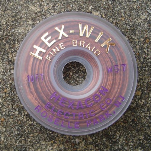 New Hexacon HEX-WIK W57-10 Unfluxed Desoldering Braid