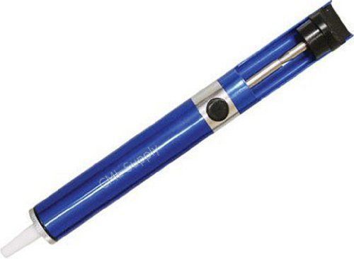 New metal desoldering pump sucker solder irons removal remover tool blue for sale